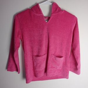 Kids Vineyard Vines Striped Terry Towel Hoodie Sweater Size S(7-8) Girls